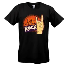 Футболка с надписью Let`s rock
